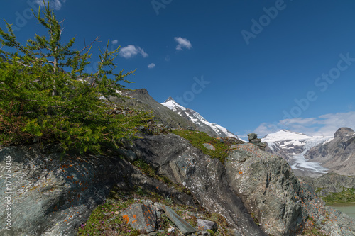 Pasterze Glacier lake with Grossglockner Summit and Johannisberg summit with Pasterze glacier © Karl Allen Lugmayer