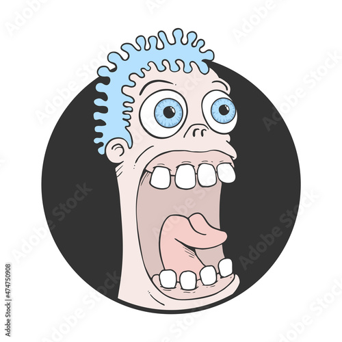 Crazy open mouth draw