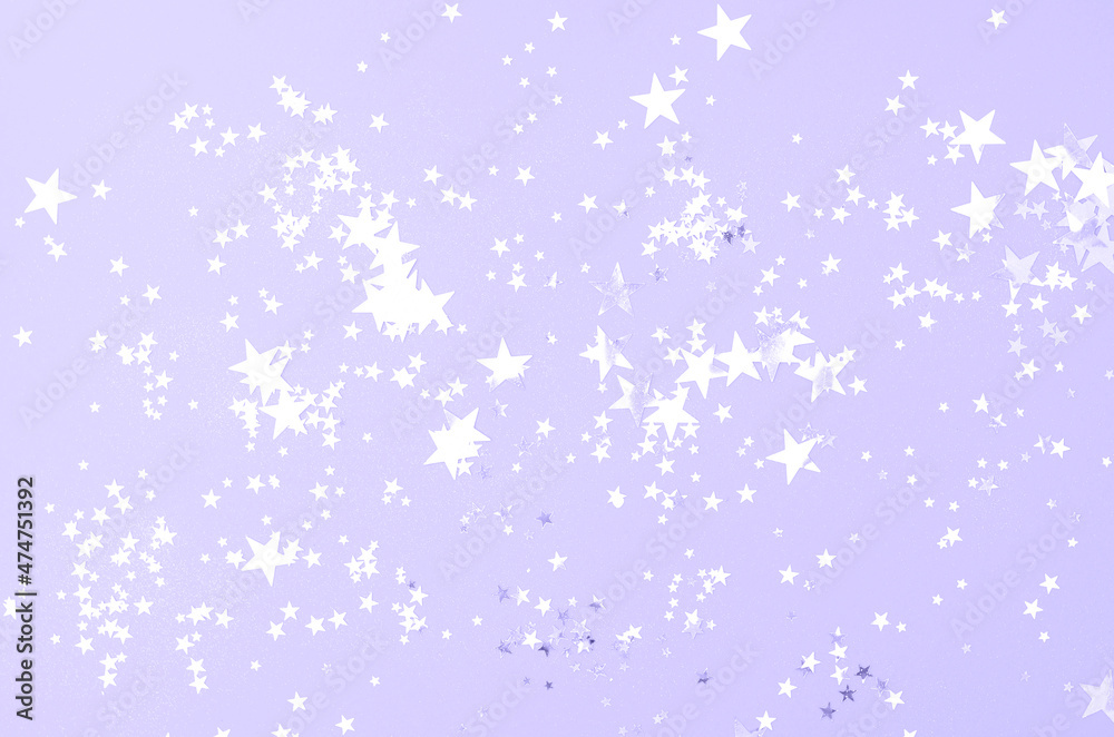 Background with confetti stars trendy purple 2022 . Background with confetti stars trendy purple 2022 .