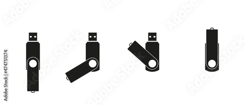 Usb memory stick. Vector image.