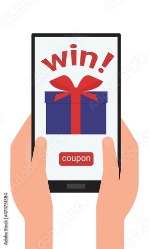 A win. Offer to receive a gift in the mobile application.
