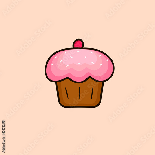 Cupcake dessert vector birthday party candy cakes