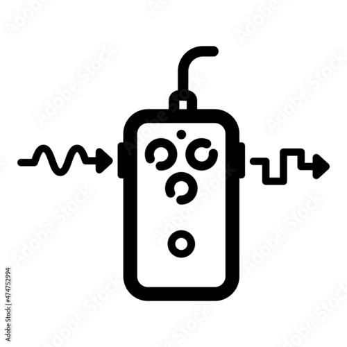 Guitar Pedal Effects Flat Icon Isolated On White Background