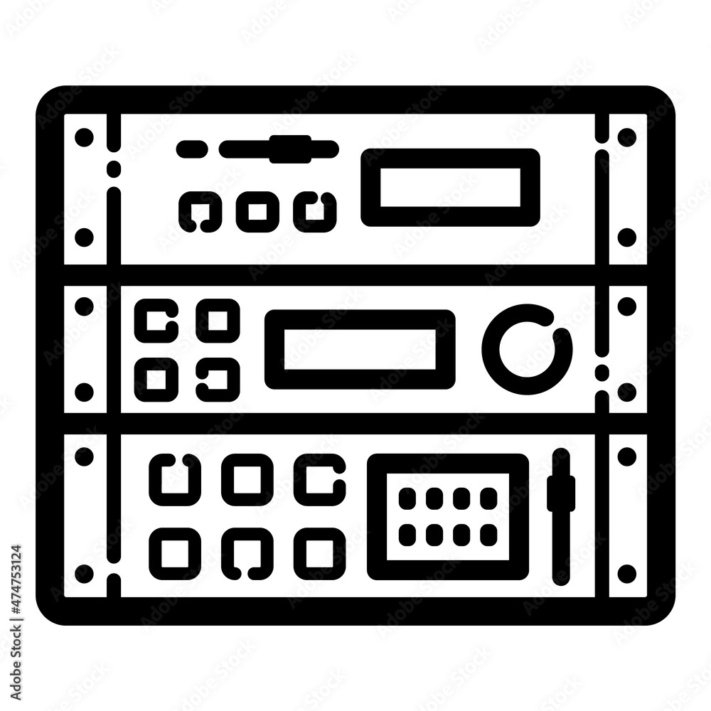 Audio Effect Rack Flat Icon Isolated On White Background Audio Effect Rack Flat Icon Isolated On White Background