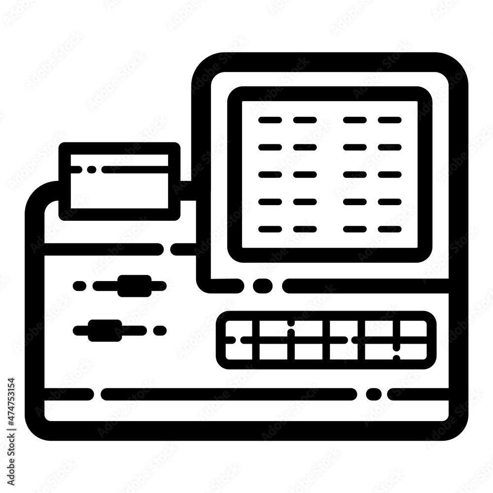 Old Pc Music Production Flat Icon Isolated On White Background Old Pc Music Production Flat Icon Isolated On White Background