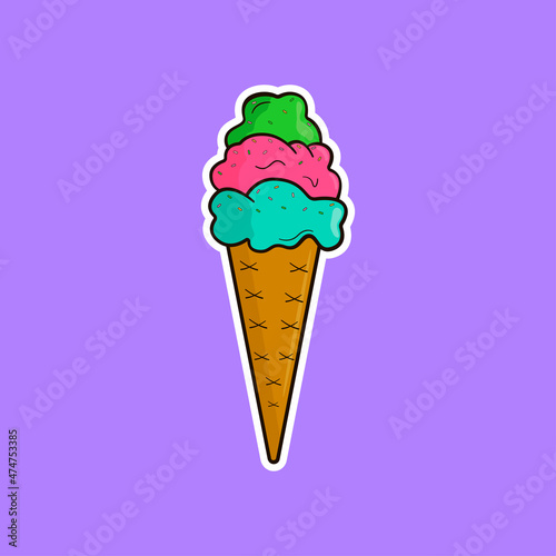 Ice cream vector dessert tasty sweet summer