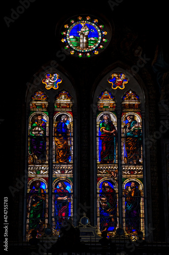 Detail of a mosaic in a gothic church.