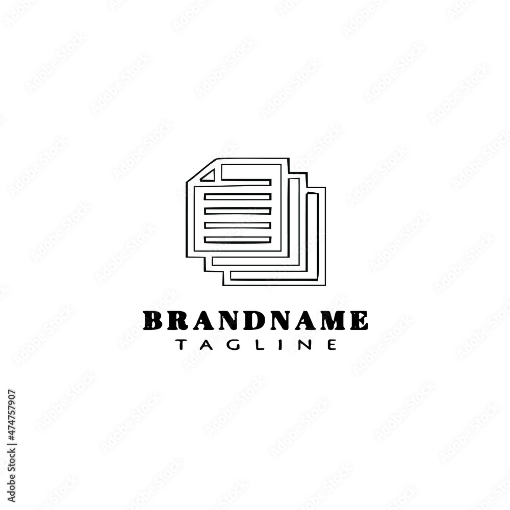 old document paper logo icon design template illustration old document paper logo icon design template illustration