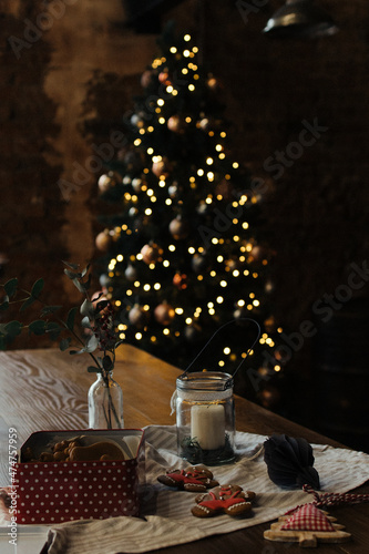 Wallpaper Mural christmas table setting Torontodigital.ca