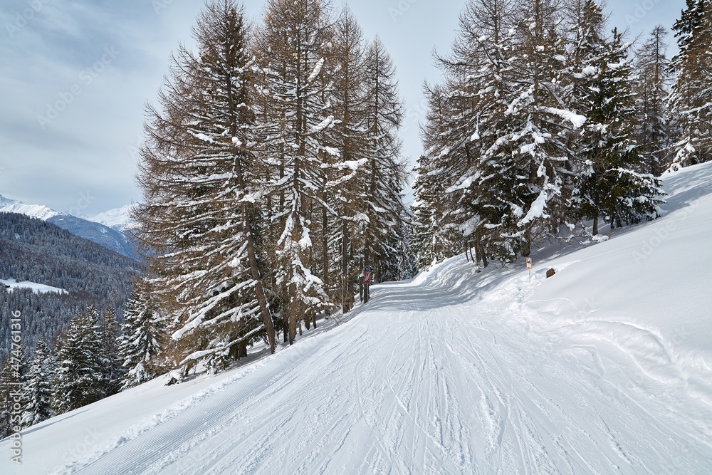 Obraz premium Winter Snowy Mountain Landscape