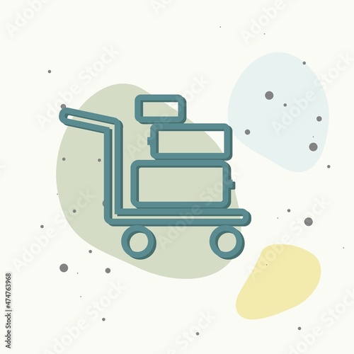 Vector icon shows the presence of porters.