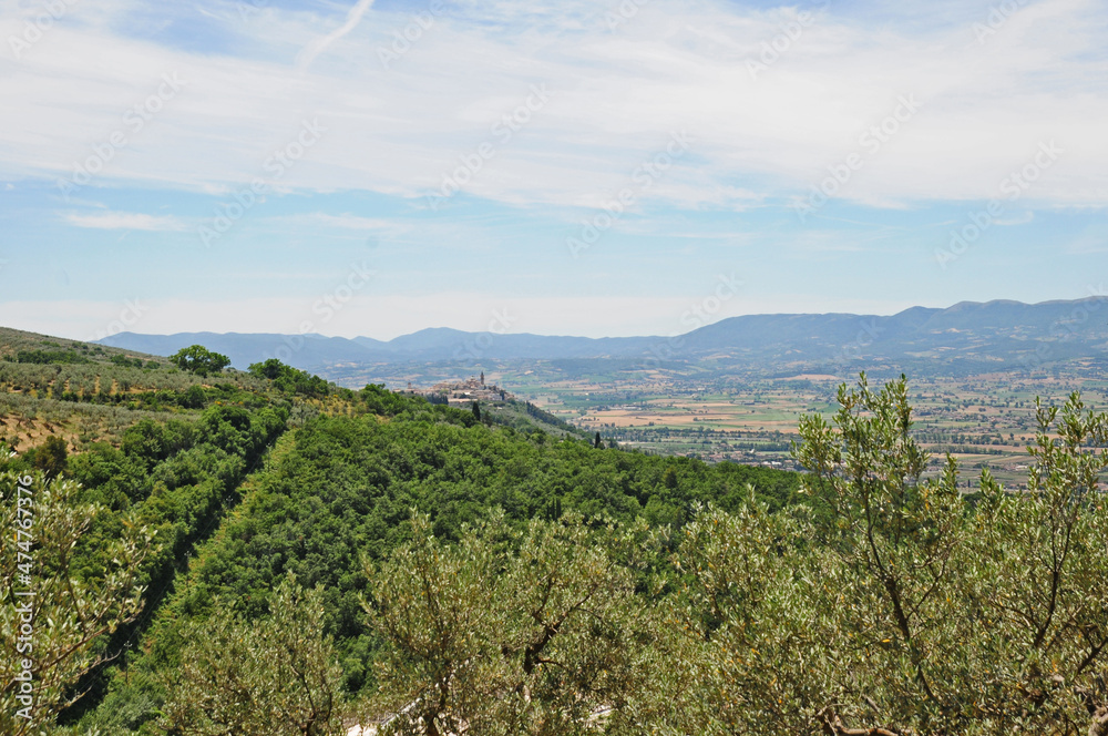 Le colline dell'Umbria verso Trevi