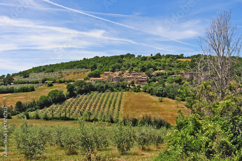 Le colline e gli antichi borghi dell'Umbria verso Trevi