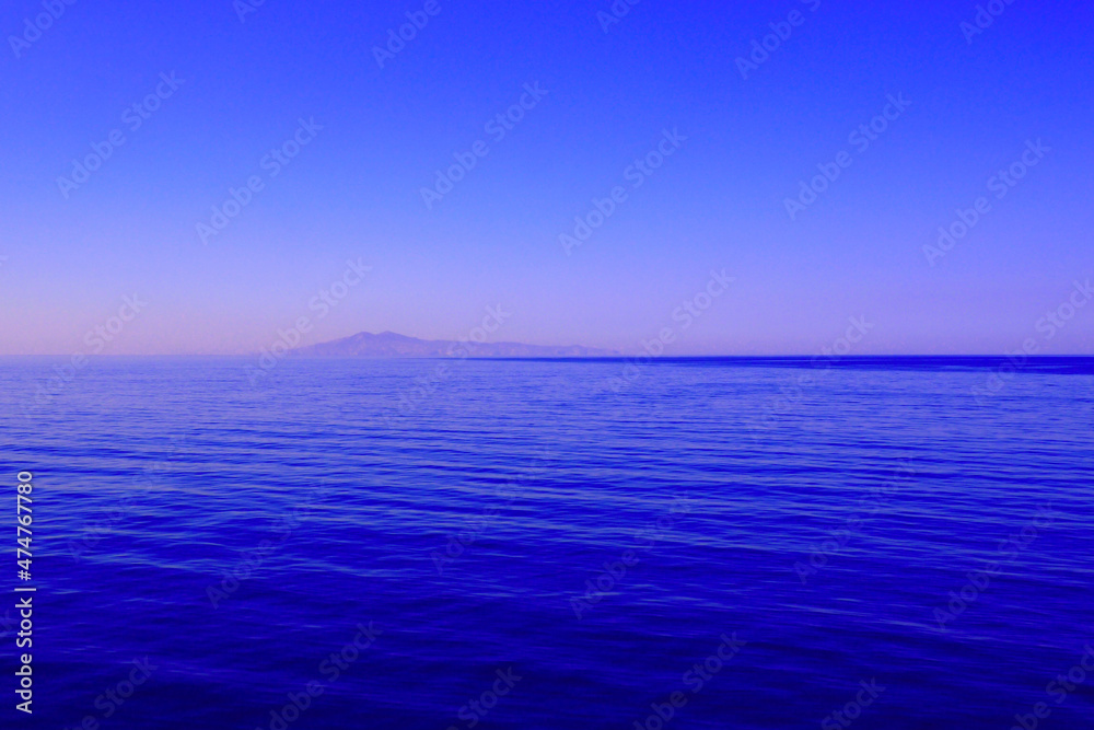 sunrise over the Aegean Sea, off Tinos, famous Cycladic island