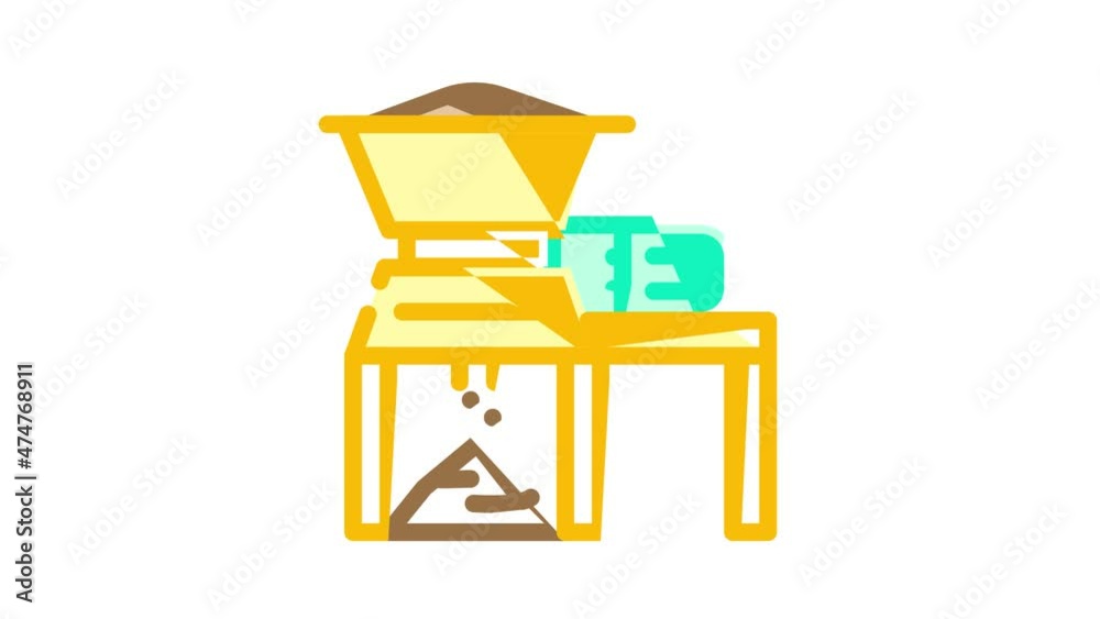 household waste shredder animated color icon household waste shredder sign. isolated on white background household waste shredder animated color icon household waste shredder sign. isolated on white background