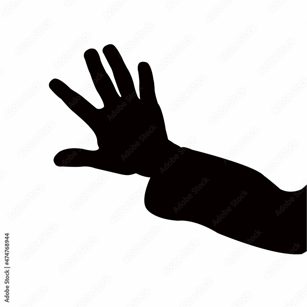 a hand silhouette vector a hand silhouette vector