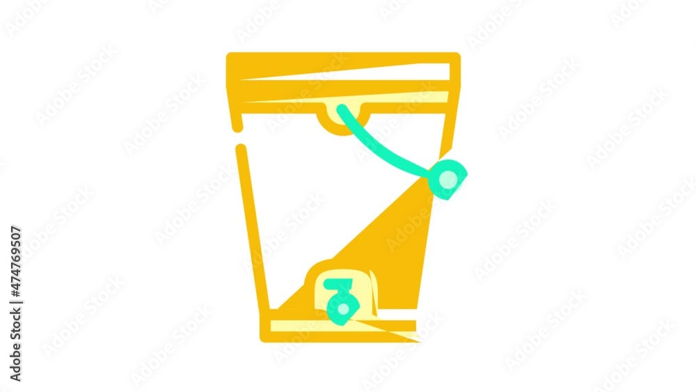 composting bucket animated color icon composting bucket sign. isolated on white background composting bucket animated color icon composting bucket sign. isolated on white background