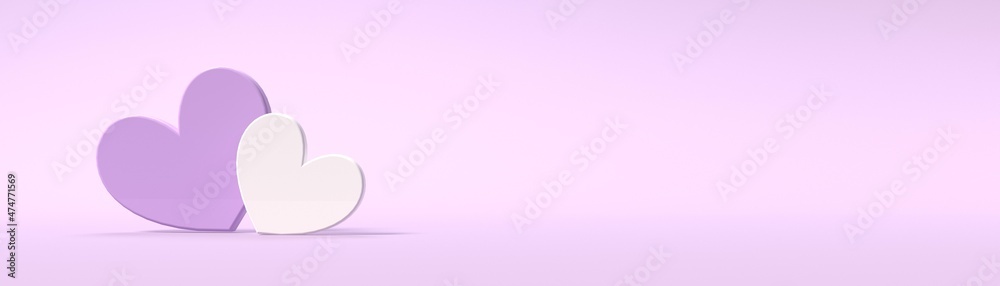Hearts - Appreciation and love theme - 3D render Hearts - Appreciation and love theme - 3D render