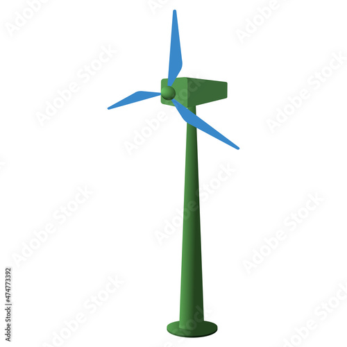 Windmill on a pole. The concept of renewable energy sources