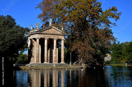 Aeskulap Tempel in Park der Villa Borghese, Rom, Iitalien