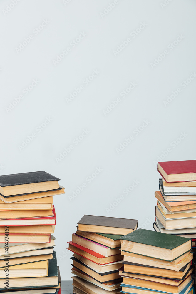 educational books for studying in the university library on a white background educational books for studying in the university library on a white background