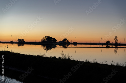 Sunrise at Ebro's delta