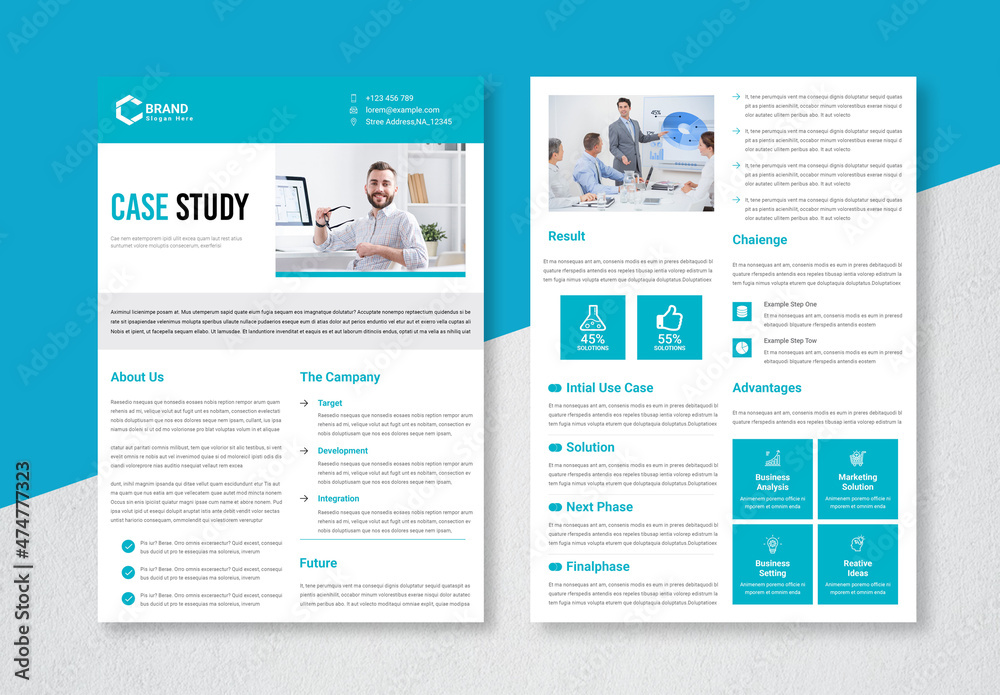 Case Study Flyer Stock Template | Adobe Stock