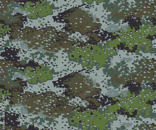 Woodland camouflage seamless pattern. 