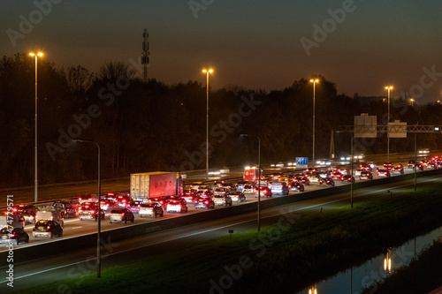 night traffic on the highway