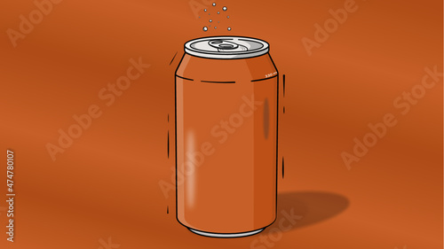 Orange soda can