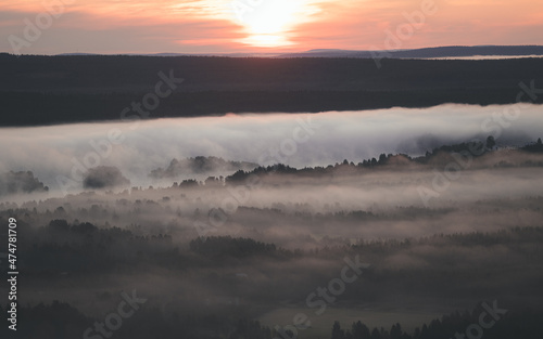 sunrise over the river