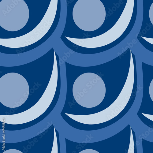 Illustration A seamless pattern on a square background - the scales of a fish, mermaid or dragon. Design element