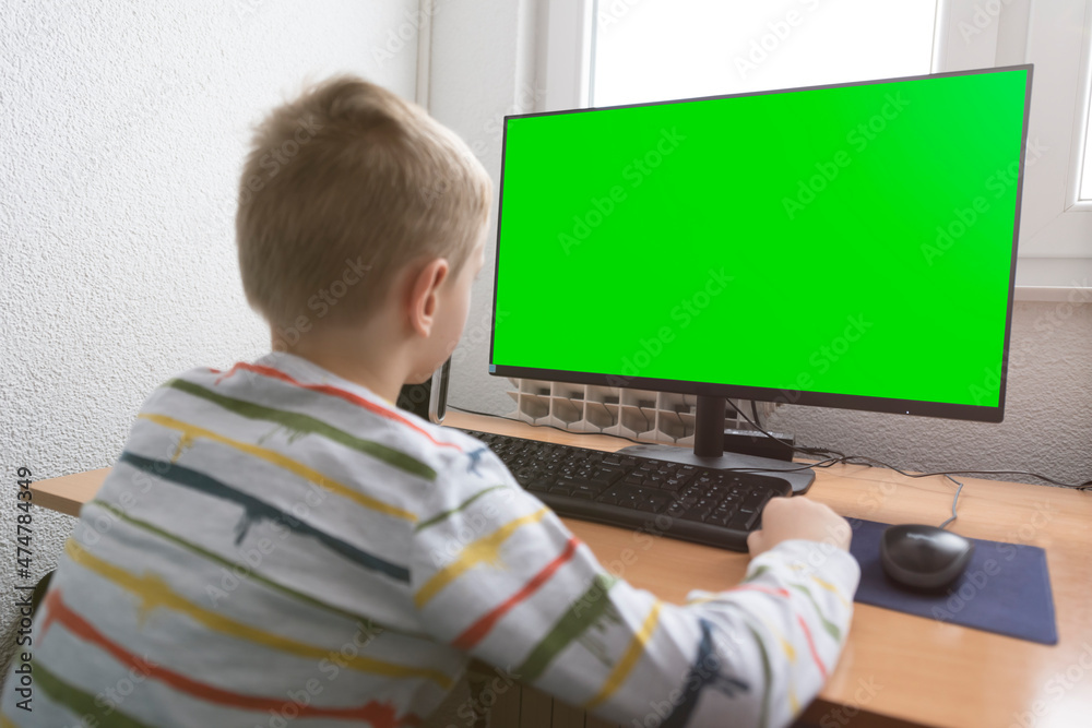 Young boy student video conference e-learning with teacher on computer in his room at home. Homeschooling and distance learning, online, education and internet concept Young boy student video conference e-learning with teacher on computer in his room at home. Homeschooling and distance learning, online, education and internet concept
