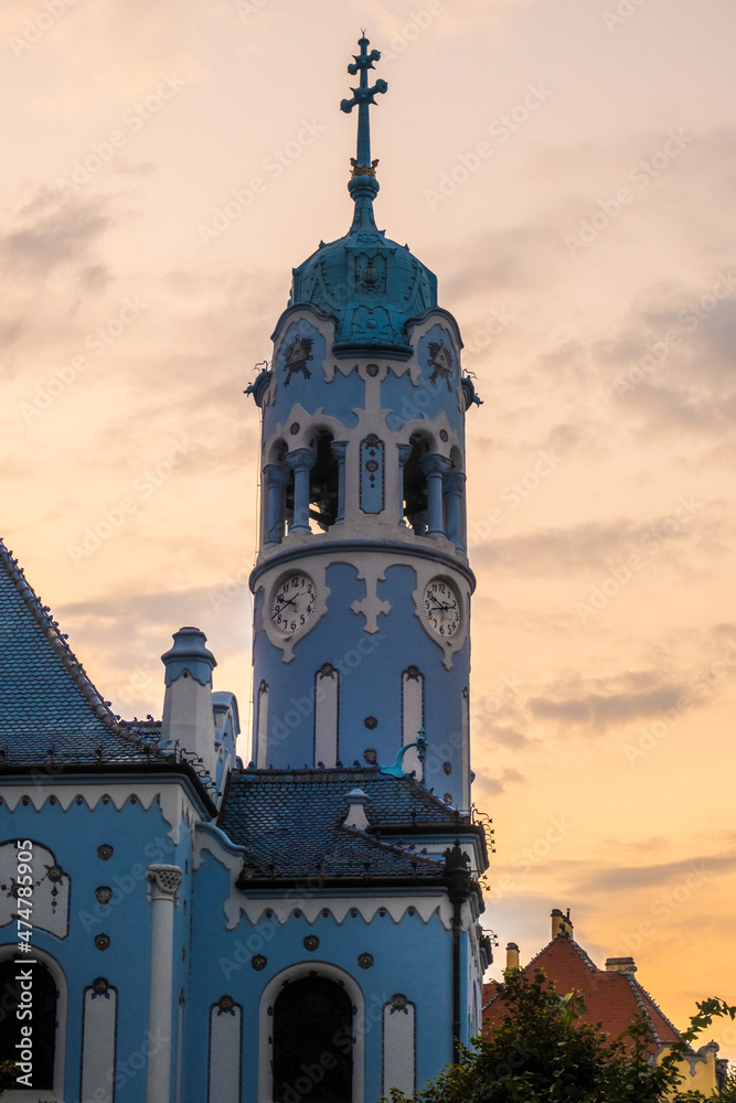 Blue Church of Saint Elizabeth Hungarian which is one of landmarks of Bratislava, Slovakia.