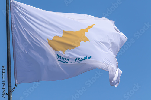 Cypriot national flag. Republic of Cyprus. CY