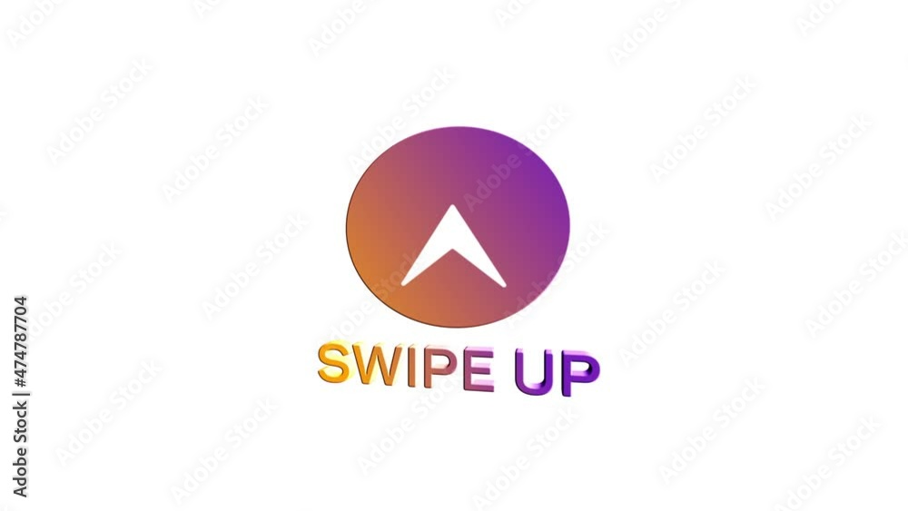 3d Swipe up, arrow up buttons colorful gradient. Application and social network icons, swipe up for advertising. Social media scroll arrows. 4K video animation with alpha channel 3d Swipe up, arrow up buttons colorful gradient. Application and social network icons, swipe up for advertising. Social media scroll arrows. 4K video animation with alpha channel