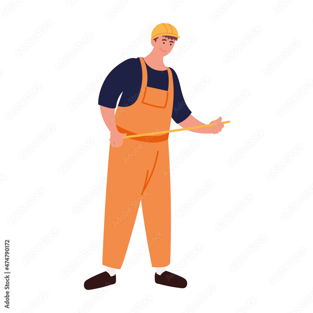 repairman and measure tape