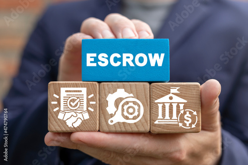 Escrow Account Business Concept. In Escrow Agreement Loan Mortgage Purchase.