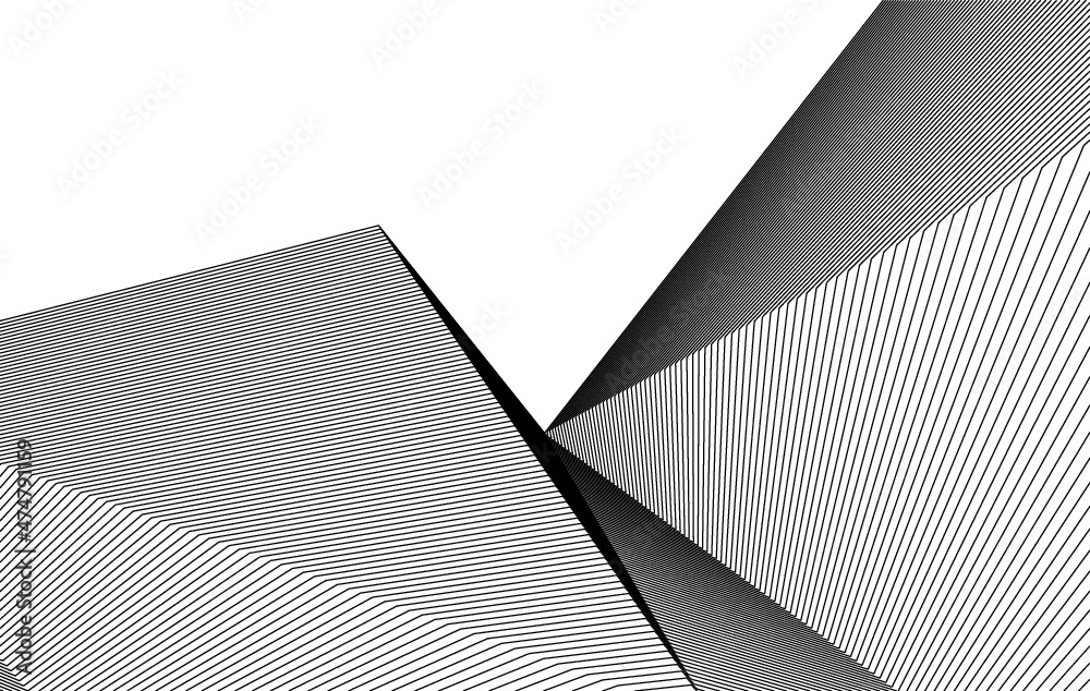 Naklejka premium abstract lines on white background vector illustration