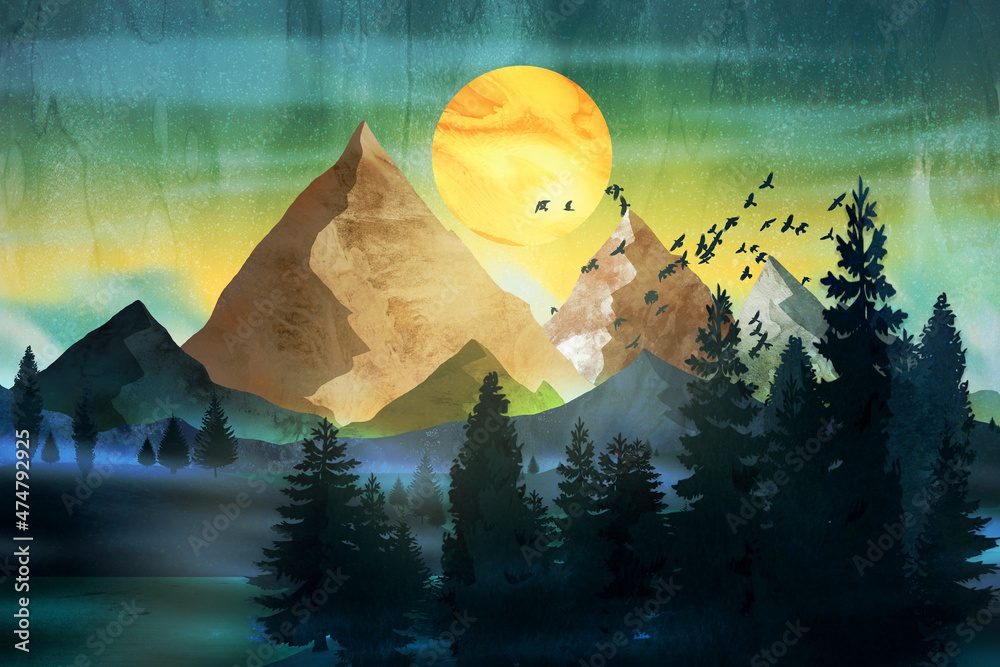 Birds Over the Hot Mountains