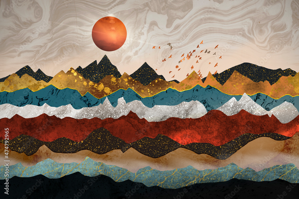 The Precious Mountains Colorful Landscape