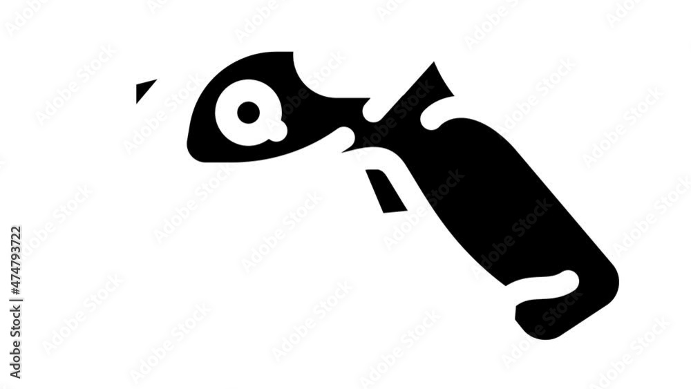 electric screwdrivers tool animated glyph icon electric screwdrivers tool sign. isolated on white background