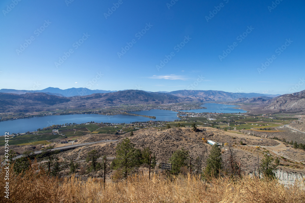 View of Osoyoos from Anarchist Mountain in British Columbia
