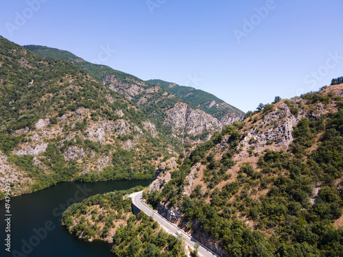 Aerial view of Krichim Reservoir  Bulgaria