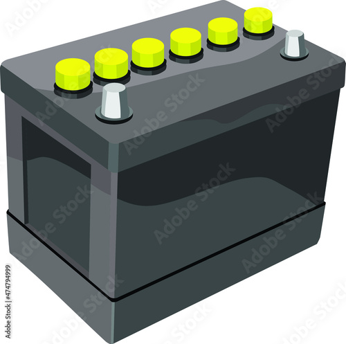 Accumulator Electricity Source Vector photo