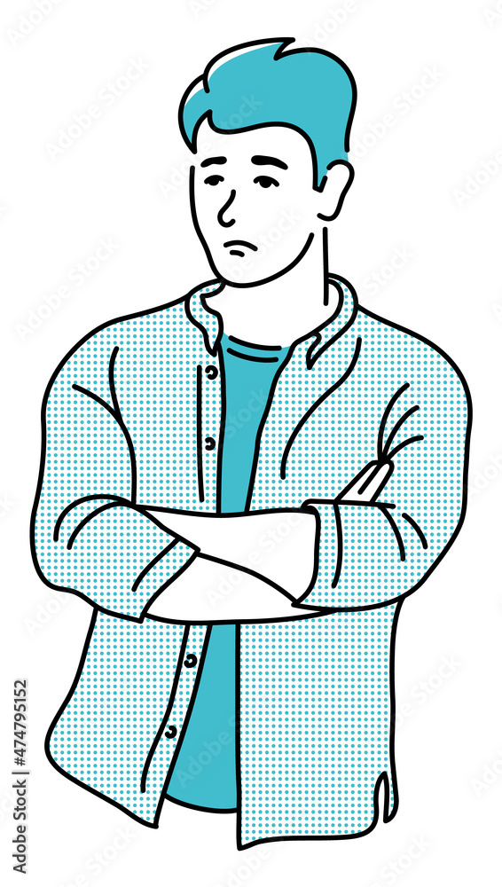 無表情の男性 無表情の男性