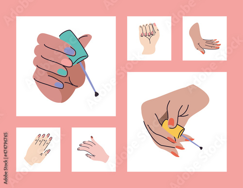 icons manicure hands