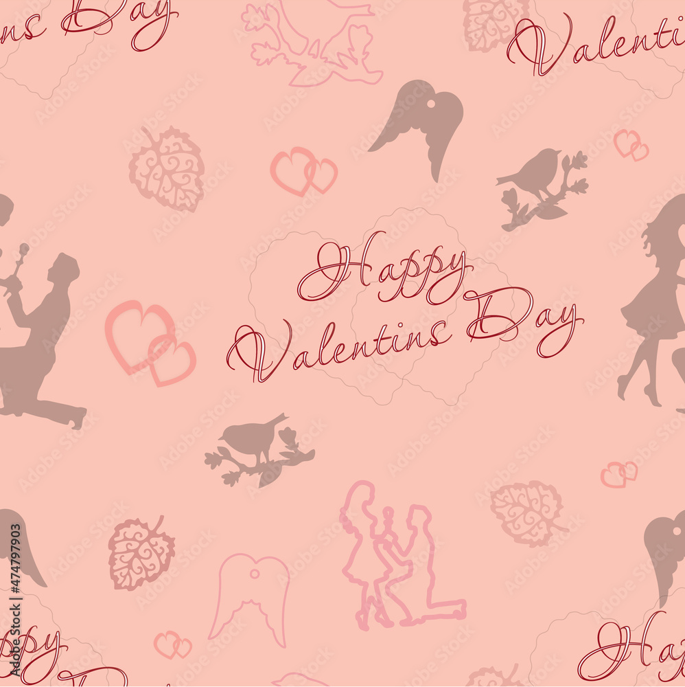 Seamless pattern with hearts. Vector Seamless pattern with hearts. Vector