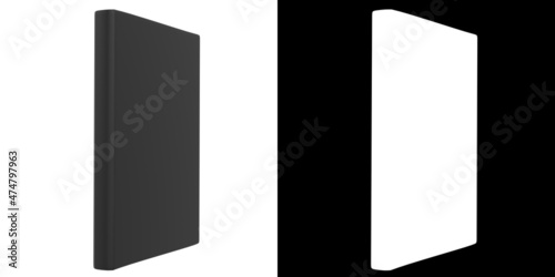 3D rendering illustration of a closed book