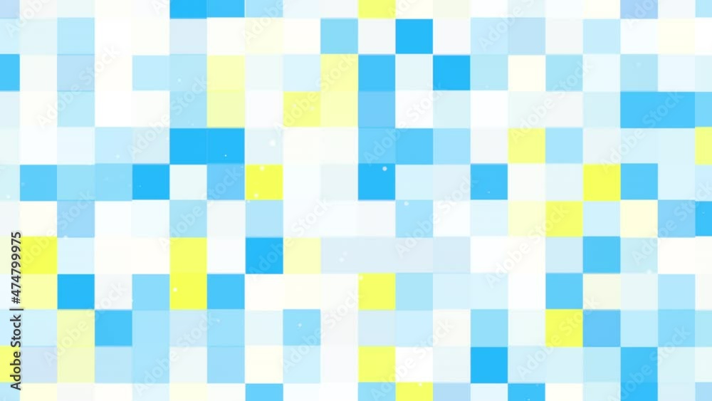 Gradient blue and yellow small geometric pixels, motion abstract business and corporate style background Gradient blue and yellow small geometric pixels, motion abstract business and corporate style background